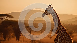 Golden Hour Giraffe: National Geographic\'s Agfa Vista Shot