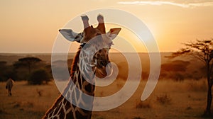 Golden Hour Giraffe: A National Geographic Shot On Agfa Vista