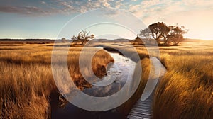 Golden Hour Hike: A Stunning Marsh Trail At Sunset