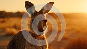 Golden Hour Kangaroo: National Geographic\'s Agfa Vista Shot