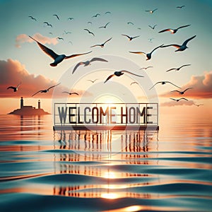 Golden Hour Oceanic Welcome Home Message