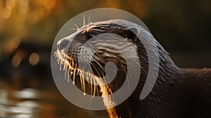 Golden Hour Otter: National Geographic\'s Agfa Vista Shot