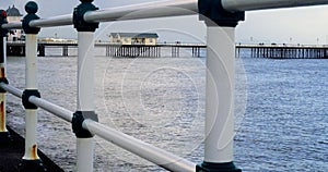 Golden hour at Penarth Pier, South Wales. A tranquil beautiful seascape