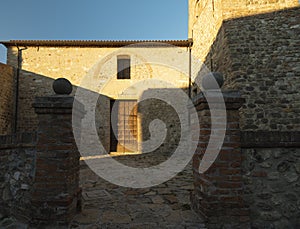 Golden hour portico at Arqua Petrarca