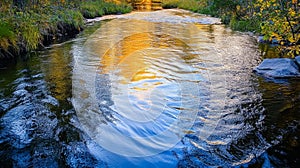 Golden Hour River Reflections