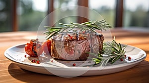 Golden Hour Steak with Rosemary and Tomatoes