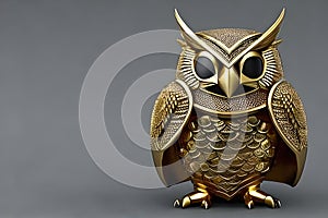 The Golden Hunter: An Anthropomorphic Owl in Armor with Generative AI