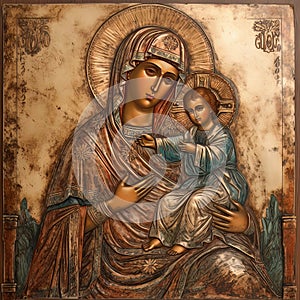 Tradičný ortodoxní ikona z panna 
