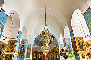 Golden Icons Frescoes Saint George`s Church Madaba Jordan