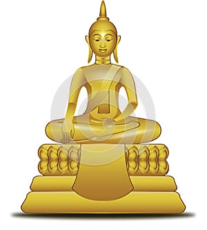 Golden image of Buddha