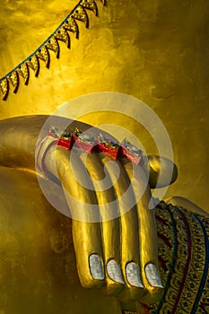 Golden image of buddha hand