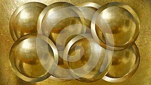 Golden industral balls background