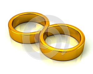 Golden infinity symbol icon