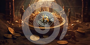 Golden Infusion Bitcoin in the Gilded Chalice