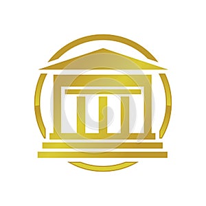 Golden Institute Building Symbol Logo Design