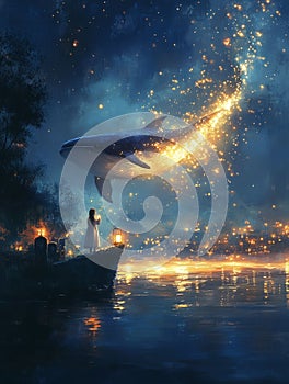 Golden Iris and Lapis Blue Whale