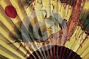 Golden Japanese fan