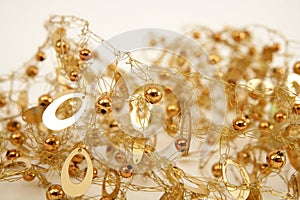 Golden jewel messy wired texture balls and oval photo