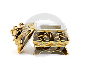 Golden jeweller small box