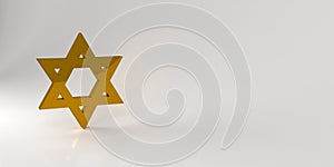 Golden Jewish star of David