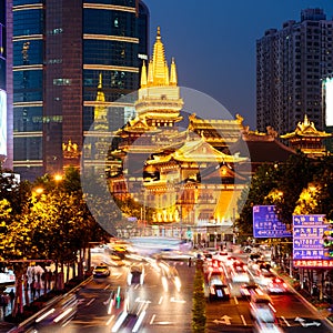 Golden Jing`An Temple, Shanghai China.