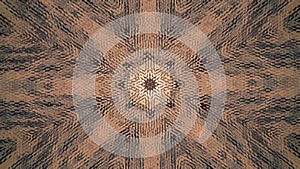 Golden kaleidoscope pattern