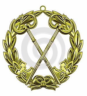 Golden key badge