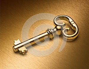 Golden Key On Gold