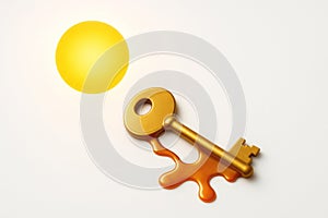 A golden key hidden under the sun.