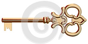 Golden key isolated