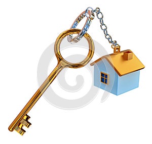 Golden keys from the house with charm photo