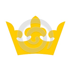 Golden king crown icon illustration - PNG