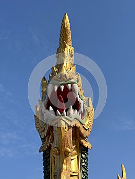 golden king of nagas in the city of bangkok