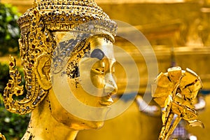 Golden Kinnaree Statue