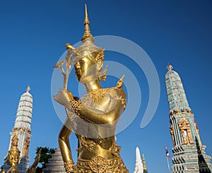 Golden Kinnari at Grand Palace, Bangkok