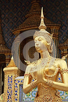 Golden Kinnari Statue