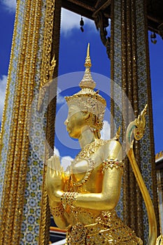 Golden Kinora at Wat Phra Kaewat and Grand Palace, Bangkok, Thailand