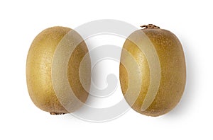 Golden kiwis on a white background