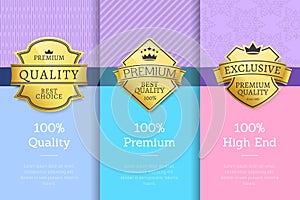 Golden Labels with Crown 100 Quality Premium Set