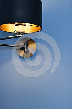Golden lamp in a room, elegant modern home decor lighting