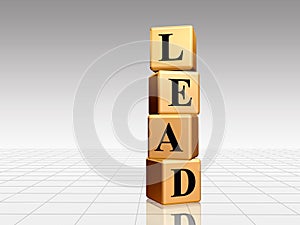 Golden lead with reflection