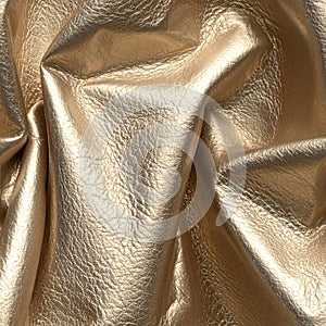 Golden Leather Texture Background