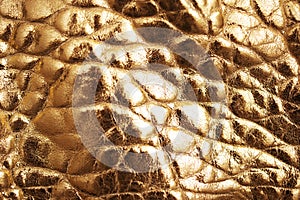 Golden leather texture background