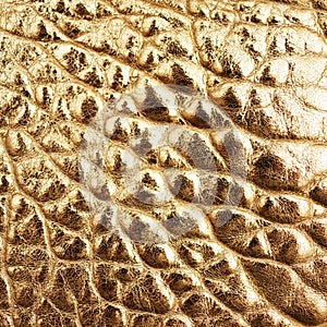 Golden leather texture background