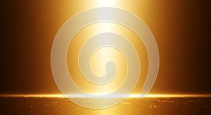 Golden Light Beam Illuminating a Sparkling Surface