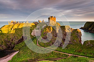 Golden Light on Dunnottar Castle