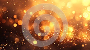 Golden Lights Sparkle Festive Background