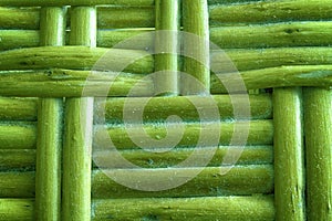 Golden lime painted Wooden wicker texture of basketwork for background use
