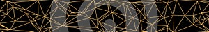 Golden lines pattern background. Mosaic gold and black texture.