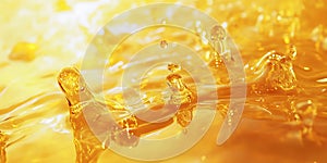 Golden Liquid Abstract Background